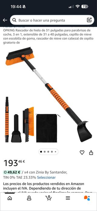 Rascador de hielo extensible 3 en 1