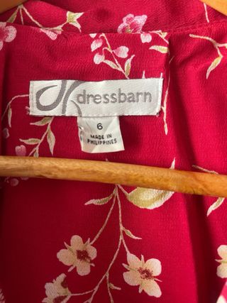 Vestido camisero floral rojo- fucsia mujer