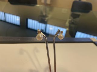 Pendientes Oro 18K Perlas y Circonitas