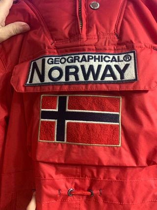 Abrigo Geographical Norway Rojo