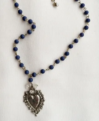 Collar Corazón Sagrado Bohemio Estilo Mexicano