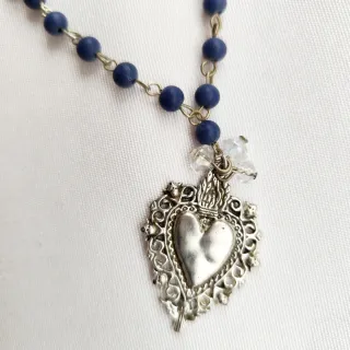Collar Corazón Sagrado Bohemio Estilo Mexicano