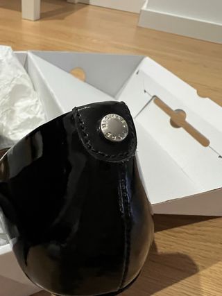 Zapatos Michael Kors Negros Charol Tacón