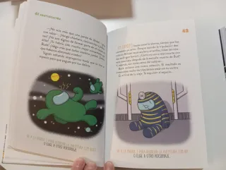 Lote dos libros de Among Us.