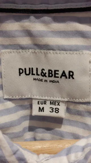 Camisa de rayas Pull&Bear azul y blanca