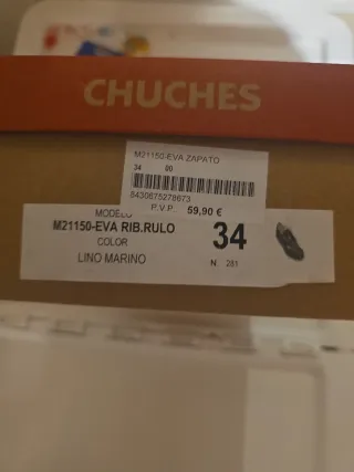 Zapatos comunión niño azul talla 34