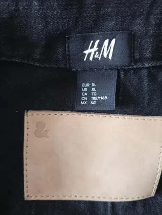 Chaqueta vaquera H&M negra hombre