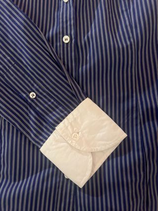 Camisa Benetton cuello mao rayas talla 38