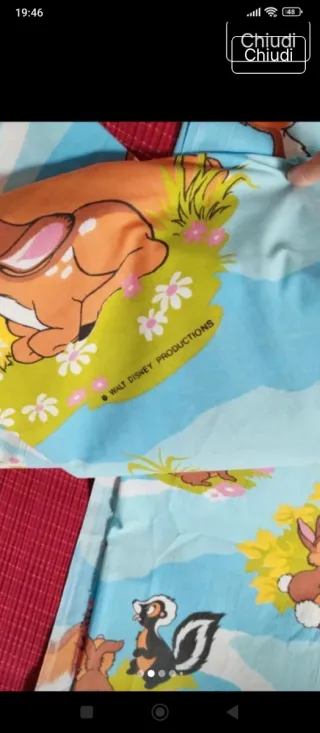 Lenzuolo vintage Disney originale + federa