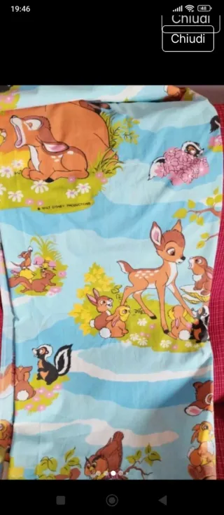 Lenzuolo vintage Disney originale + federa