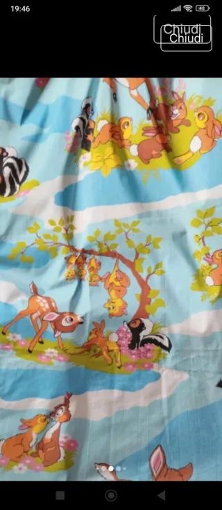 Lenzuolo vintage Disney originale + federa