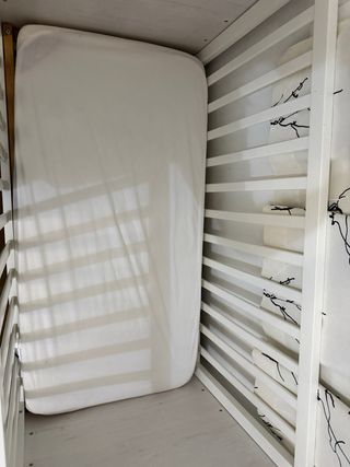 Cuna infantil madera clara de 40x70