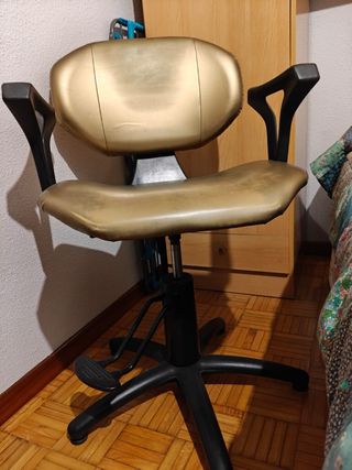 Sillón Peluquería Hidráulico Dorado (3 unidades)