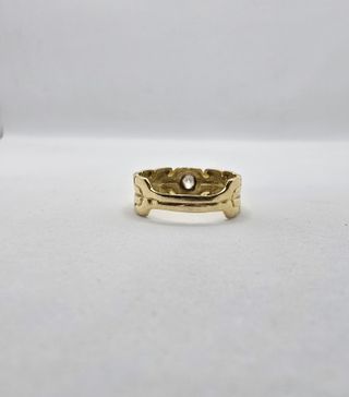 Anillo Solitario de oro de 18k, 2.99 g, T-18.