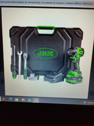 2 maletín JBM con pistola de impacto eléctrica