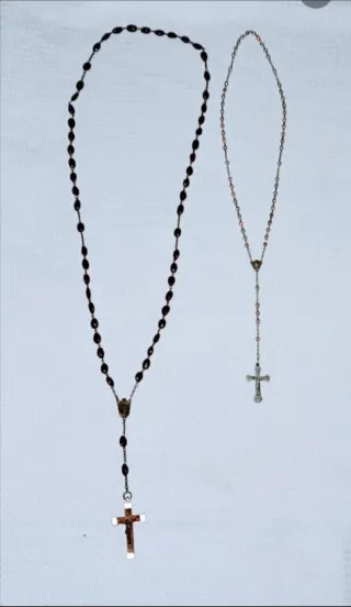 3 lotes para Merche. Retal, muñeco y rosario.