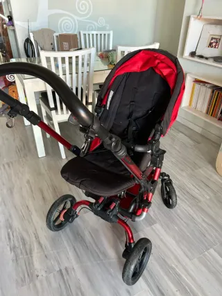 Carrito Bebé Jane Capazo y Silla Rojo