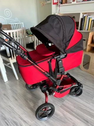 Carrito Bebé Jane Capazo y Silla Rojo