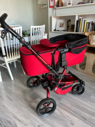 Carrito Bebé Jane Capazo y Silla Rojo