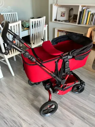 Carrito Bebé Jane Capazo y Silla Rojo