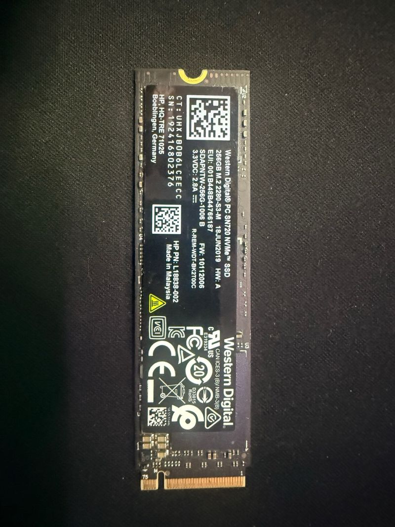 SSD NVMe Western Digital 256GB PC SN720