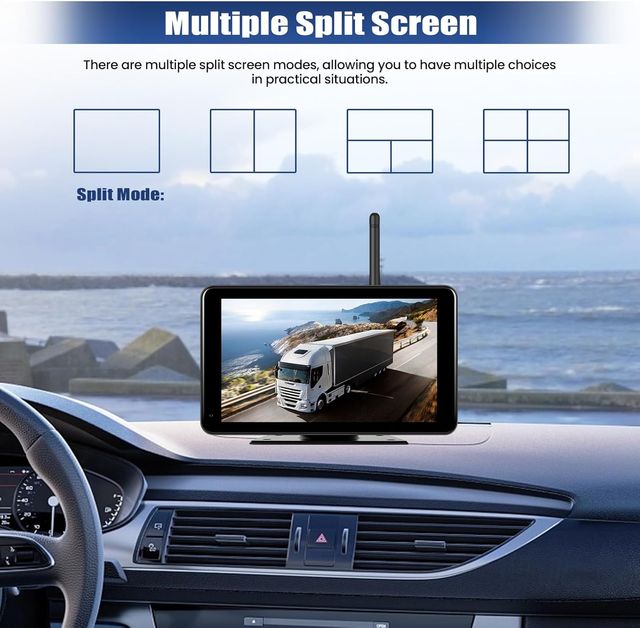 Cámara Marcha Atrás Inalámbrica 7” DVR