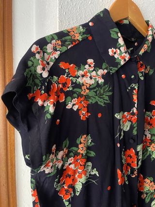 Blusa Camisera Floral Mujer