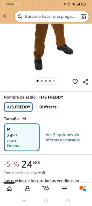 Disfraz Freddy Talla Única
