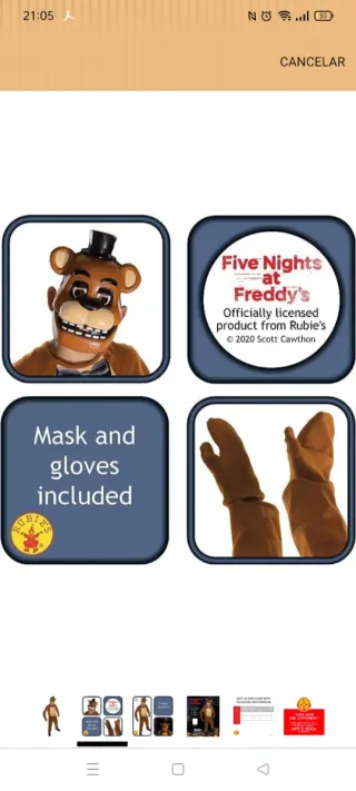 Disfraz Freddy Talla Única