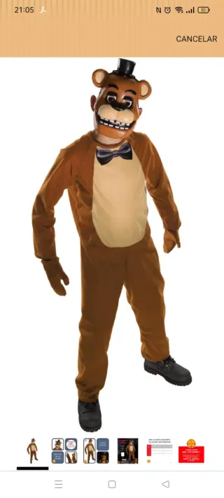 Disfraz Freddy Talla Única