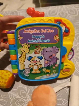 Lote juguetes Bebé: Volante,teléfono,Libro Piano