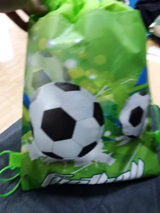 Mochila de fútbol verde