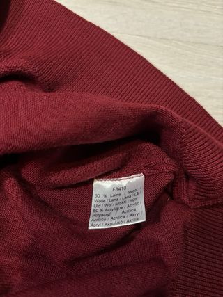 Jersey Lacoste Rojo burdeos Vintage