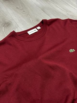 Jersey Lacoste Rojo burdeos Vintage