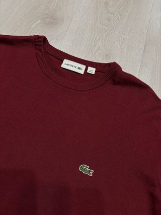Jersey Lacoste Rojo burdeos Vintage