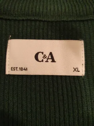 Jersey verde con cremallera