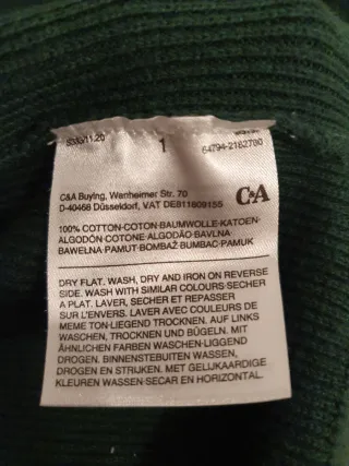 Jersey verde con cremallera