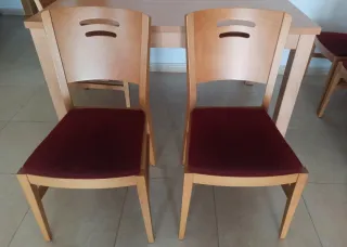 Mesa comedor y 6 sillas madera