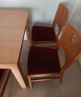 Mesa comedor y 6 sillas madera