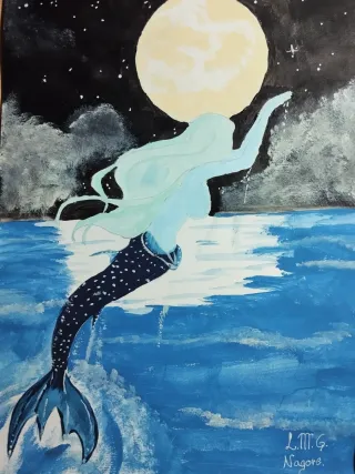 Dibujos a lápiz y pincel. Instagram: nagore_arts