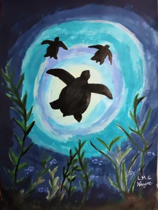 Dibujos a lápiz y pincel. Instagram: nagore_arts