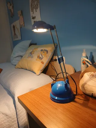 Flexo Retro Azul y Plateado Funcional