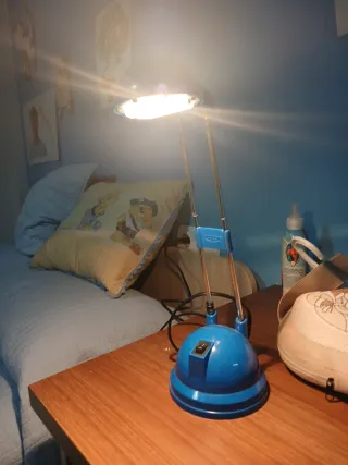 Flexo Retro Azul y Plateado Funcional