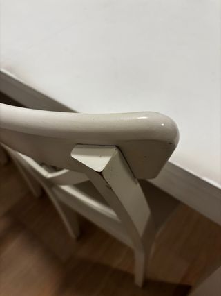 Mesa y 4 sillas IKEA blanco