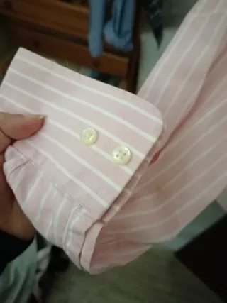 Camisa Gant Rosa Listrada Tamanho M