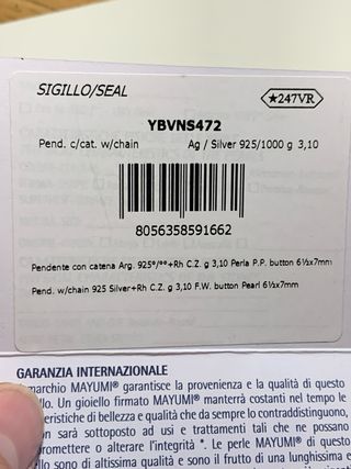 Pendente Mayumi Cuore Argento 925 e Perla