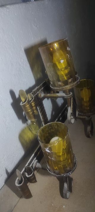 Aplique antiguo decorativo dorado y amarillo