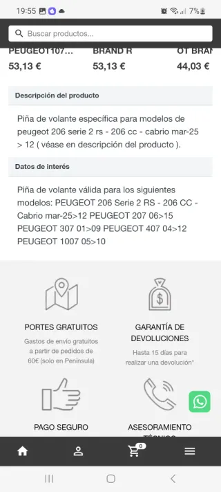 Volante OMP Corsica + piña PSA