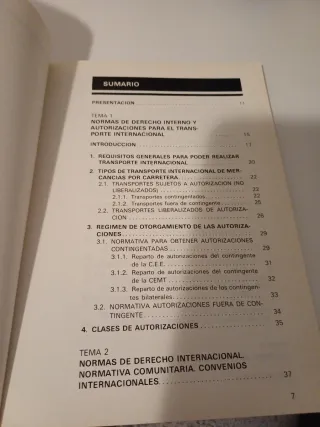 Libro Temas específicos transportes internacional