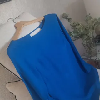Blusa Zara Seda Azul